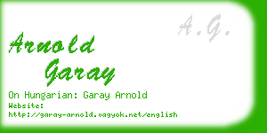 arnold garay business card